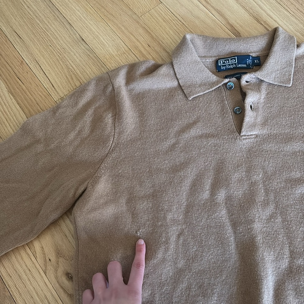 Vintage Polo Neck Sweater Cozy Soft XL VTG Rugby Collar Polo Ralph Lauren Wool - Picture 7 of 9